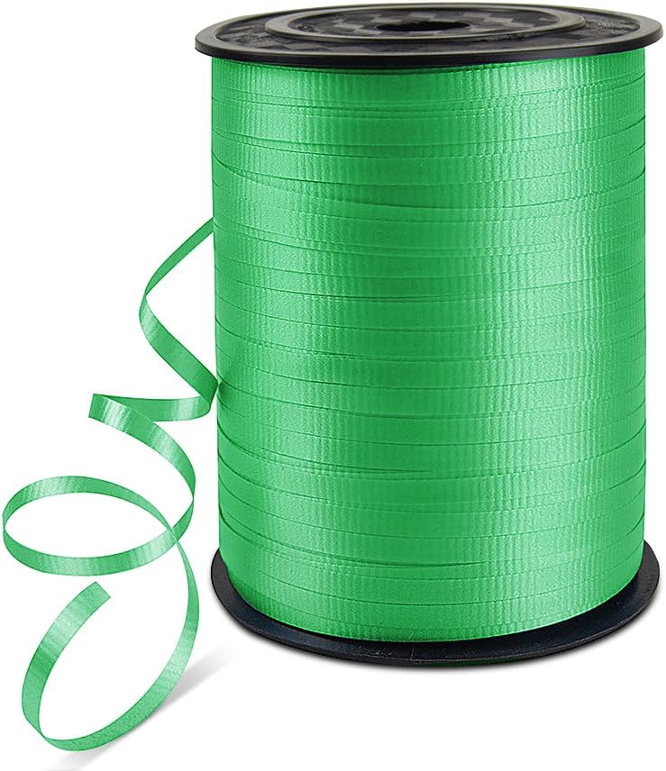 HimBen 500 Yards Curling Ribbon for Gift Wrapping, 3/16" Balloon String for Christmas Valentine Birthday Wedding Party Festival Decoration, Crafts, Flower Bouquet(Crimped Green) - Image 1